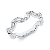 Ring 18 kt WG, 12 Bag. 0,31 ct, TW-si, 12 Brill. 0,14 ct, TW-si