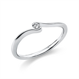 Ring 950 Pt Platin, 1 Brill. 0,05 ct, TW-si