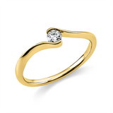 Ring 14 kt GG, 1 Brill. 0,15 ct, TW-si