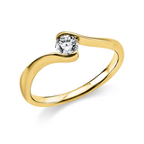 Ring 18 kt GG, 1 Brill. 0,25 ct, TW-si