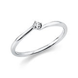 Ring 18 kt WG, 1 Brill. 0,05 ct, TW-si