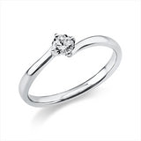 Ring 14 kt WG, 1 Brill. 0,20 ct, TW-si