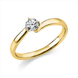 Ring 14 kt GG, 1 Brill. 0,25 ct, TW-si