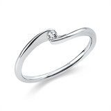 Ring 18 kt WG, 1 Brill. 0,05 ct, TW-si