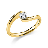 Ring 18 kt GG, 1 Brill. 0,25 ct, TW-si