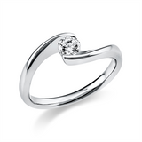 Ring 14 kt WG, 1 Brill. 0,25 ct, TW-si