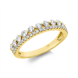 Ring 18 kt GG, 25 Brill. 0,17 ct, TW-si, 11 Brill. 0,55 ct, TW-si