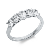 Ring 18 kt WG, 5 Oval 1,17 ct, W-vsi