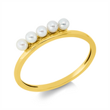 Ring 18 kt GG, 5 SW weiß 2,5 mm