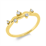 Ring 18 kt GG, 5 Brill. 0,13 ct, TW-si