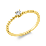 Ring 18 kt GG, 1 Brill. 0,12 ct, TW-pi