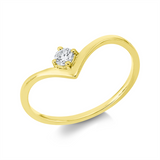 Ring 18 kt GG, 1 Brill. 0,11 ct, TW-si