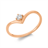 Ring 18 kt RG, 1 Brill. 0,11 ct, TW-si