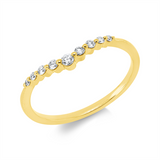 Ring 18 kt GG, 7 Brill. 0,11 ct, TW-pi, 2 Brill. 0,01 ct, TW-pi