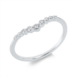 Ring 18 kt WG, 7 Brill. 0,11 ct, TW-si, 2 Brill. 0,01 ct, TW-si