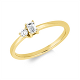 Ring 18 kt GG, 1 Sm.schliff 0,14 ct, TW-si, 1 Brill. 0,07 ct, TW-si