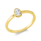Ring 18 kt GG, 1 Oval 0,31 ct, TW-si
