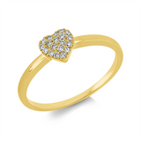Ring 18 kt GG, 19 Brill. 0,09 ct, TW-si