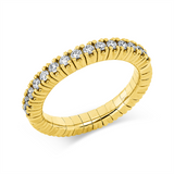 Ring 18 kt GG, Flex-Band, variabel, 15 Brill. 0,40 ct, TW-si