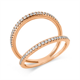 Ring 18 kt RG, 54 Brill. 0,32 ct, W-si