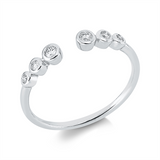 Ring 18 kt WG, 6 Brill. 0,11 ct, TW-si