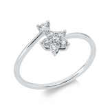 Ring 18 kt WG, 7 Brill. 0,26 ct, TW-si