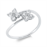 Ring 18 kt WG, 10 Brill. 0,42 ct, TW-si