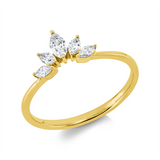 Ring 18 kt GG, 5 Nav. 0,27 ct, TW-vsi/si