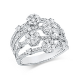 Ring 18 kt WG, 106 Brill. 1,60 ct, TW-si