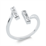 Ring 18 kt WG, 6 Bag. 0,30 ct, TW-vsi