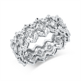 Ring 18 kt WG, 14 Brill. 0,44 ct, TW-vsi