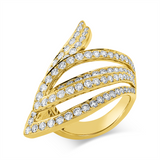 Ring 18 kt GG, 104 Brill. 2,24 ct, TW-vsi