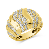 Ring 18 kt GG, 131 Brill. 1,80 ct, TW-si