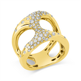 Ring 18 kt GG, 85 Brill. 0,86 ct, TW-vsi/si