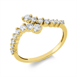 Ring 18 kt GG, 16 Brill. 0,54 ct, TW-si
