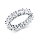 Ring 18 kt WG, 21 Sm.schliff 6,56 ct, TW-vsi/si