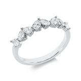 Ring 18 kt WG, 8 Tropfen 0,82 ct, TW-vsi/si
