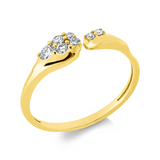 Ring 18 kt GG, 7 Brill. 0,20 ct, TW-si