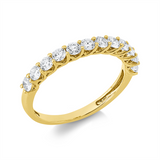Ring 18 kt GG, 12 Brill. 0,68 ct, TW-si
