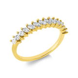 Ring 18 kt GG, 13 Nav. 0,45 ct, TW-vsi