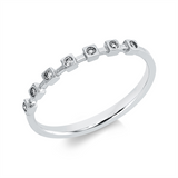 Ring 18 kt WG, 7 Brill. 0,07 ct, I-si