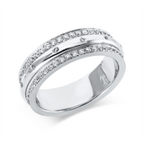 Ring 18 kt WG, 106 Brill. 0,92 ct, TW-vsi/si