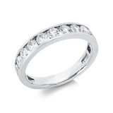 Ring 18 kt WG, 11 Brill. 1,02 ct, TW-si