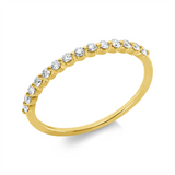 Ring 18 kt GG, 14 Brill. 0,21 ct, TW-pi