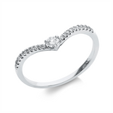 Ring 18 kt WG, 21 Brill. 0,18 ct, TW-pi