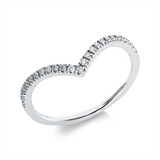 Ring 18 kt WG, 25 Brill. 0,12 ct, TW-pi