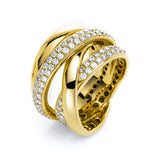 Ring 18 kt GG, 86 Brill. 1,03 ct, TW-vsi