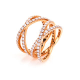 Ring 18 kt RG, 76 Brill. 1,40 ct, TW-vsi,