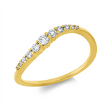Ring 18 kt GG, 2 Brill. 0,08 ct, TW-si, 4 Brill. 0,07 ct, TW-si, 4 Brill. 0,03 ct, TW-si, 1 Brill. 0,07 ct, TW-si