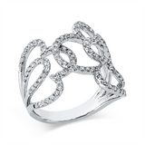 Ring 18 kt WG, 106 Brill. 0,77 ct, TW-si